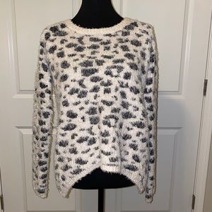 Forever 21 Cream & Black Cheetah Sweater